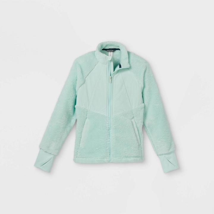 Girls' Fleece Jacket - All In Motion Aqua