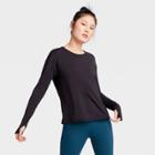 Women's Long Sleeve Run T-shirt - All In Motion Black