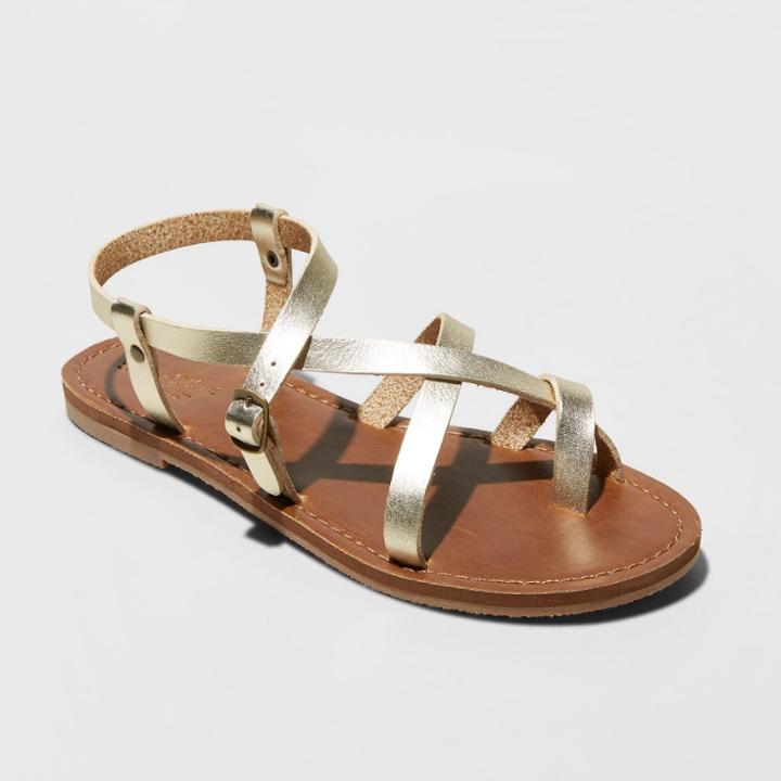 Women's Lavinia Toe Wrap Thong Sandals - Universal Thread Gold