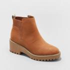 Women's Taci Wide Width Pull-on Ankle Boots - Universal Thread Cognac