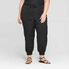 Target Women's Plus Size Mid-rise Cuffed Jogger Pants - Prologue Black