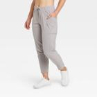 Women's Stretch Woven Tapered Leg Pants 26 - All In Motion Light Gray S, Women's,