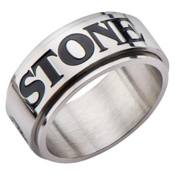 Men's Wwe Stone Cold Stainless Steel Spinner Ring -