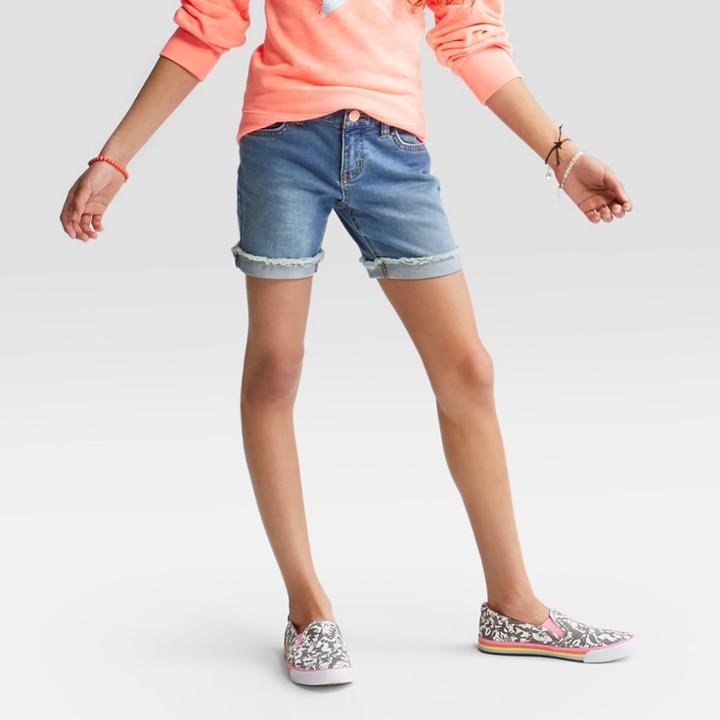 Plus Size Girls' Jean Shorts - Cat & Jack Bluebell