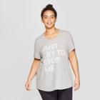 Women's Plus Size Just Try To Stop Me Graphic T-shirt - C9 Champion Gray