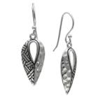 Target Women's Hammered And Oxidized Textured Teardrop Earrings In Sterling Silver -