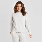 Women's Mock Turtleneck Pullover Sweatshirt - Universal Thread Gray S, Women's,