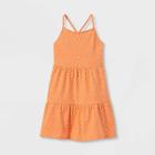 Girls' Sleeveless Tiered Knit Dress - Cat & Jack Orange