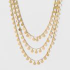 Women's Natasha Accessories Gold Circular Disc Layered Necklace - Gold (14),