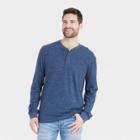 Men's Long Sleeve Henley T-shirt - Goodfellow & Co Blue