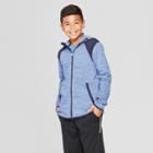 Boys' Premium Woven Pieced Fleece Full Zip Hoodie - C9 Champion Blue Heather