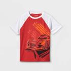 Boys' 'red Racecar' Raglan Graphic Short Sleeve T-shirt - Cat & Jack Bright Red