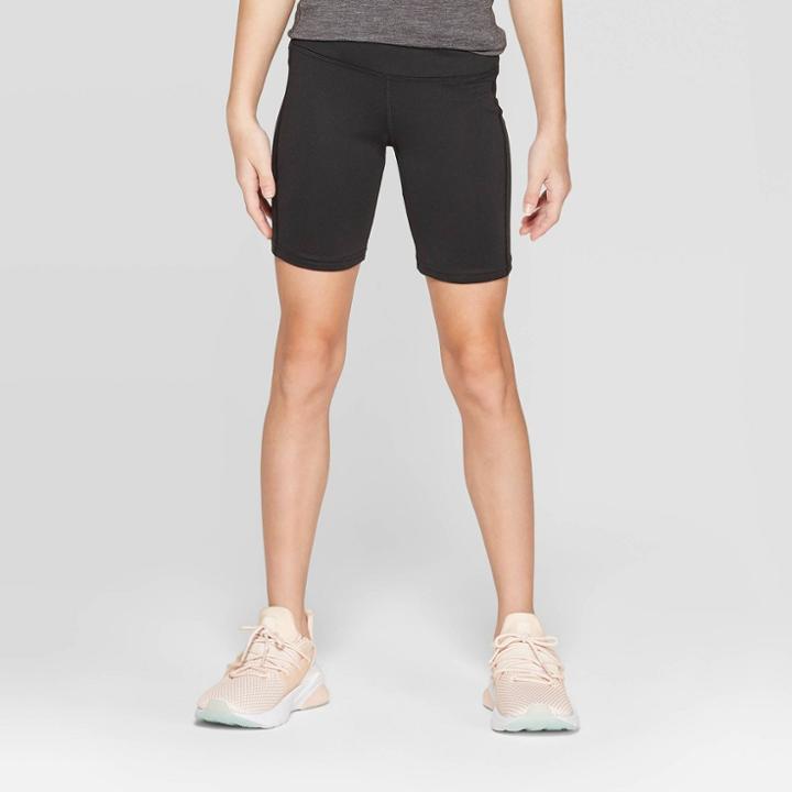 Girls' Bike Shorts - C9 Champion Black