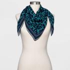 Women's Animal Print Large Square Scarf - A New Day Green, Women's