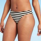 Women's Textured Hipster Bikini Bottom - Shade & Shore Black & White Stripe Xs, Women's,