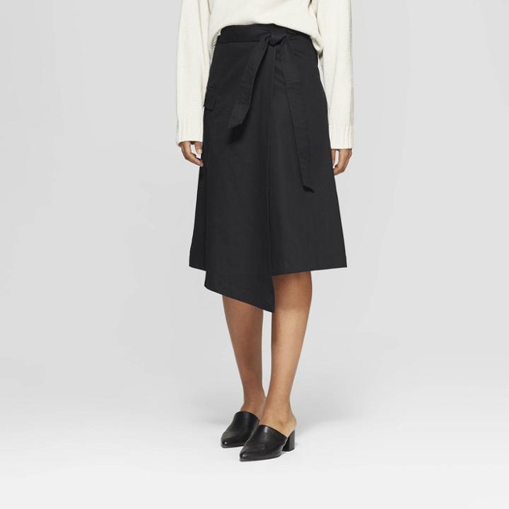Women's Mid-rise A-line Wrap Skirt - Prologue Black