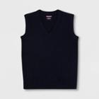 French Toast Boys' Uniform V-neck Sweater Vest - Navy L, Boy's, Size: