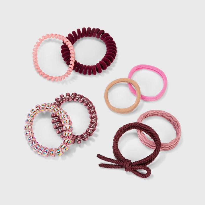 Hair Coil And Elastic Set 8pc - Wild Fable Assorted Pinks