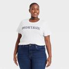 Grayson Threads Women's Plus Size Montauk Short Sleeve Graphic T-shirt - White