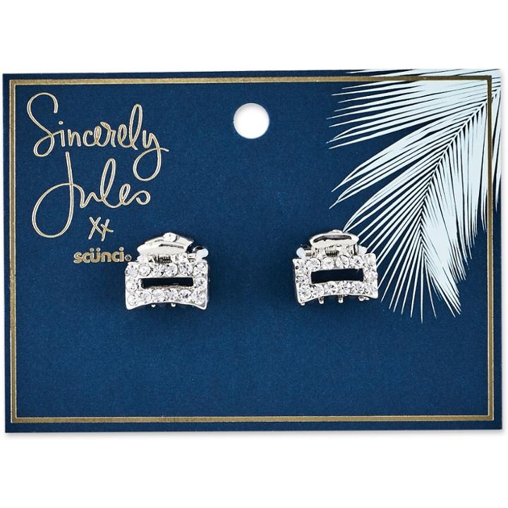 Sincerely Jules By Scunci Sincerely Jules By Scnci Rhinestone Mini Metal Jaw Clips - 2pk, Kids Unisex,