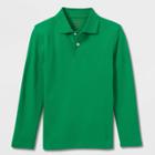 Plusboys' Long Sleeve Interlock Uniform Polo Shirt - Cat & Jack Green