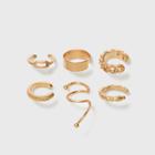 Textured And Cut Out Ear Cuff 6pc - Universal Thread Gold