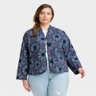 Women's Plus Size Quilted Jacket - Universal Thread Blue