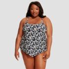 Dreamsuit By Miracle Brands Women's Tankini Top - Dreamsuit By Miracle Leaf Grey