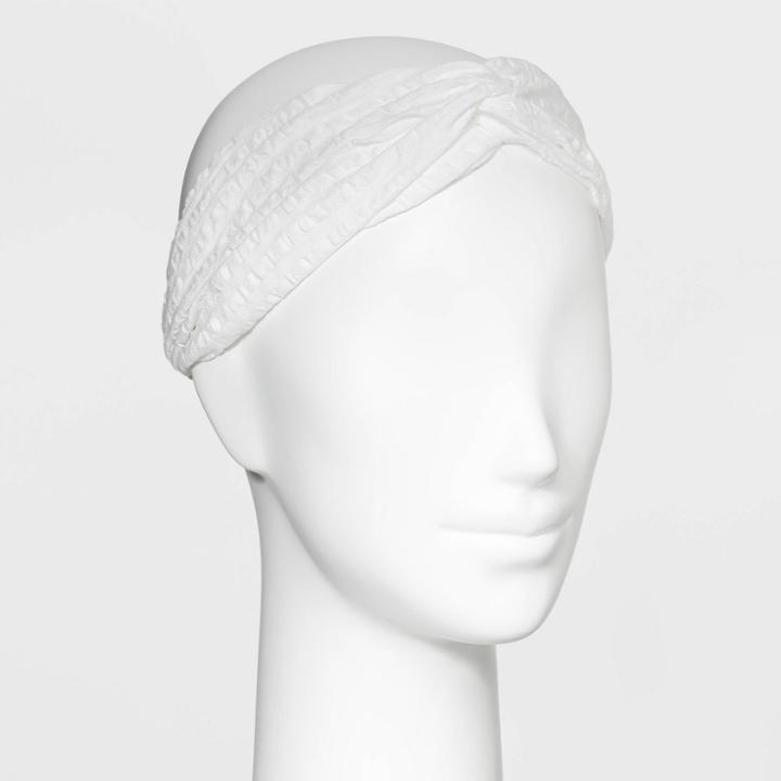 Textured Headwrap - Universal Thread White