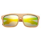 Earth Wood Aroa Polarized Sunglasses - Bamboo/yellow,
