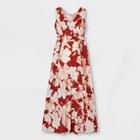 Sleeveless Ruched Front Maternity Dress - Isabel Maternity By Ingrid & Isabel Brown Floral Print