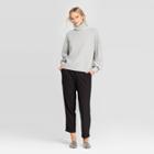 Women's Long Sleeve Turtleneck Oversized Sweatshirt - Who What Wear Gray