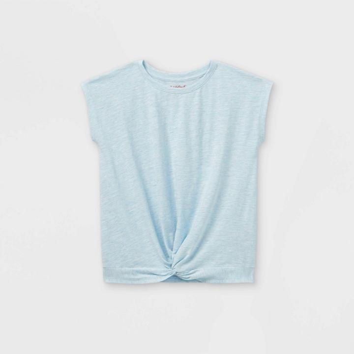 Girls' Twist-front Short Sleeve T-shirt - Cat & Jack