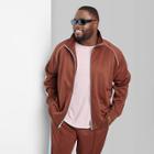 Adult Extended Size Casual Fit Track Jacket - Original Use Brown