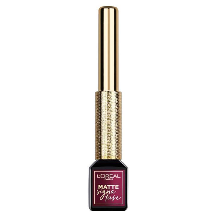 L'oreal Paris Matte Signature Liquid Dip Waterproof Eyeliner Burgundy - 0.076 Fl Oz, Red