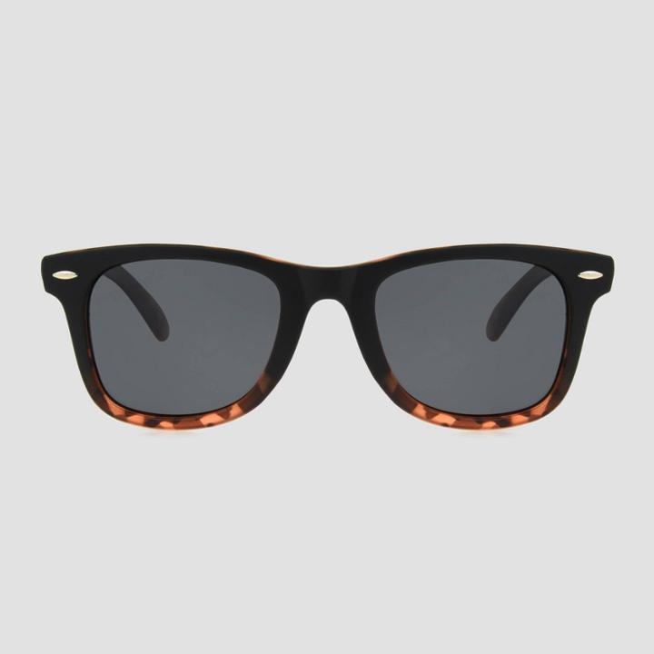 Women's Surf Plastic Sunglasses - A New Day Black, Women's, Size: Small, Black/blue
