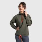 United By Blue Women's Organic Quilted Pullover - Dark Olive
