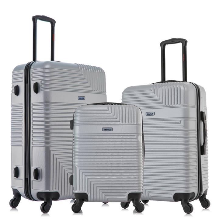 Inusa Resilience Lightweight Hardside Checked Spinner Luggage Set