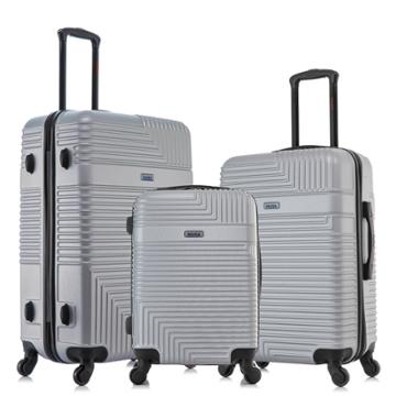 Inusa Resilience Lightweight Hardside Checked Spinner Luggage Set