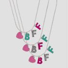 Girls' 3pk Heart And 'bff' Letter Charms Necklace Set - Cat & Jack,