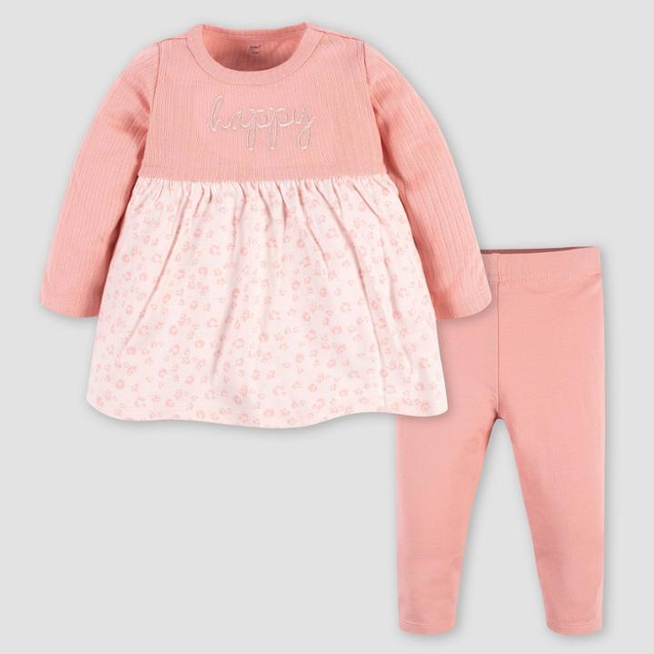 Gerber Baby Girls' 2pc Leopard Dress