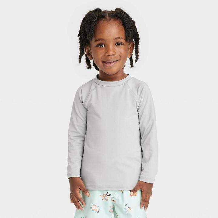 Toddler Boys' Rash Guard Top - Cat & Jack Gray