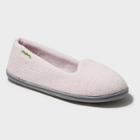 Women's Dearfoams Chenille Wide Width Closed-back Loafer Slippers - Pink Xlw (11-12), Pale Pink