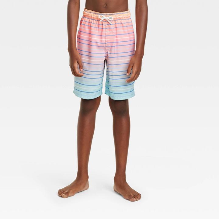 Boys' Ombre Striped Swim Trunks - Cat & Jack