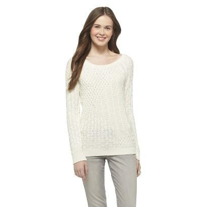 Mossimo Supply Co. Cable Knit Pullover Sweater Cream Xs(1) - Mossimo