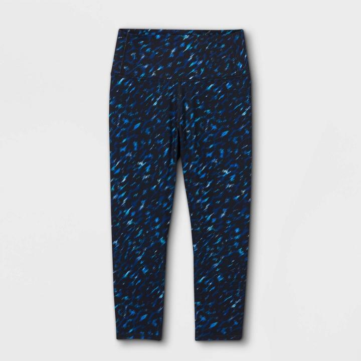 Girls' Lace-up Capri Leggings - All In Motion Turquoise/black