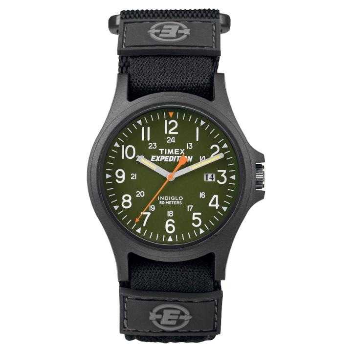 Men's Timex Expedition Acadia Watch With Fastwrap Nylon Strap - Black/green Tw4b00100jt