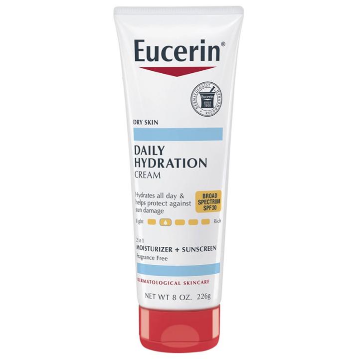 Eucerin Daily Hydration Broad Spectrum Spf 30 Sunscreen Body Cream For Dry
