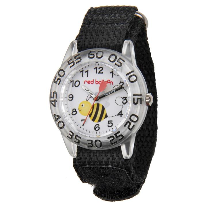 Disney Boys' Red Balloon Plastic Time Teacher Watch - Black