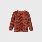 Toddler Boys' Long Sleeve 'dash' Pocket T-shirt - Art Class Rust Orange 12m, Red Orange